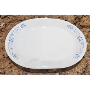 Corelle Provincial Blue Platter 12 1/4" Meat Platter Vintage